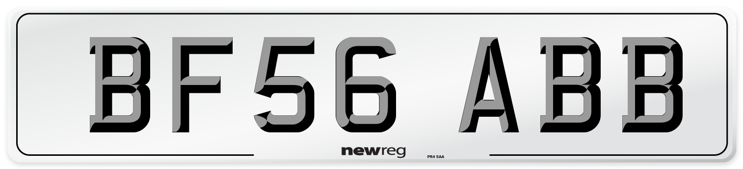 BF56 ABB Number Plate from New Reg